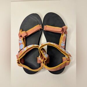 Teva Vibrant Orange and Yellow Sandals